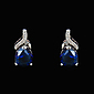 Серьги Синий кристалл ER00463-4 купить оптом