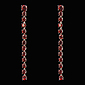 Серьги Драгоценная нить с рубиновыми цирконами и белым золотом ZI00032-5 купить оптом