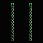 Серьги Драгоценная нить с зелеными цирконами и белым золотом ZI00032-7 купить оптом