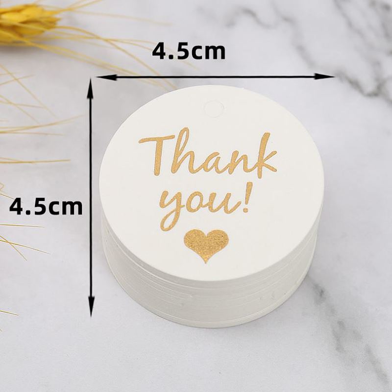 Бирки подарочные, "Thank you!" Цвет: Белый Размер: 4.5х4.5 см. 100 шт. LH21049-1 купить оптом
