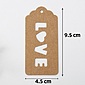 Бирки фигурные "Love" из дизайнерского картона, крафтовые 9.5х4.5 см - 100 шт. HL21002-6 купить оптом